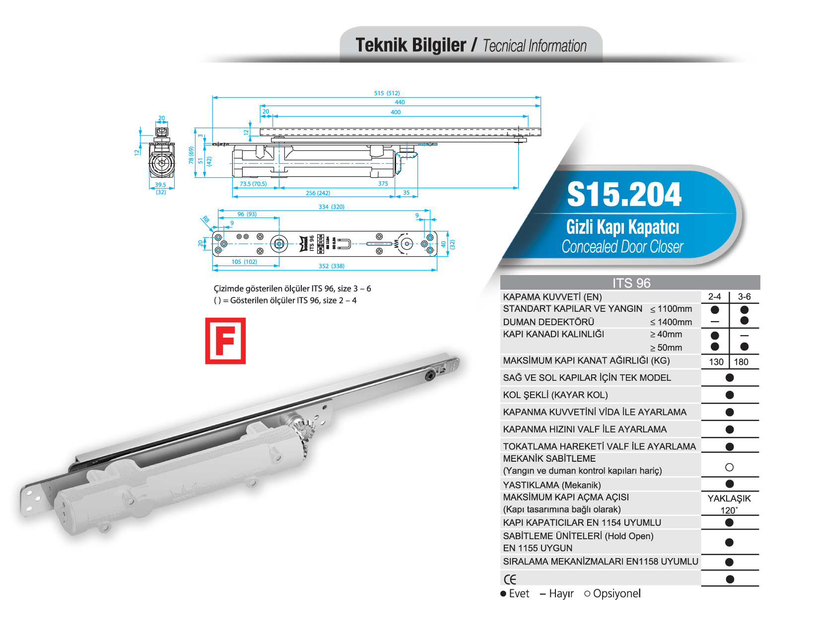 S15.204 Gizli Kapı Kapatıcı